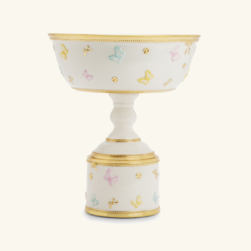 villari butterfly cake stand white