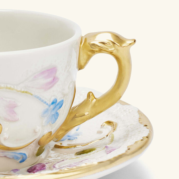 villari taormina tea cup saucer white