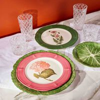 les ottomans sultan garden dinner plate round pink 27cm