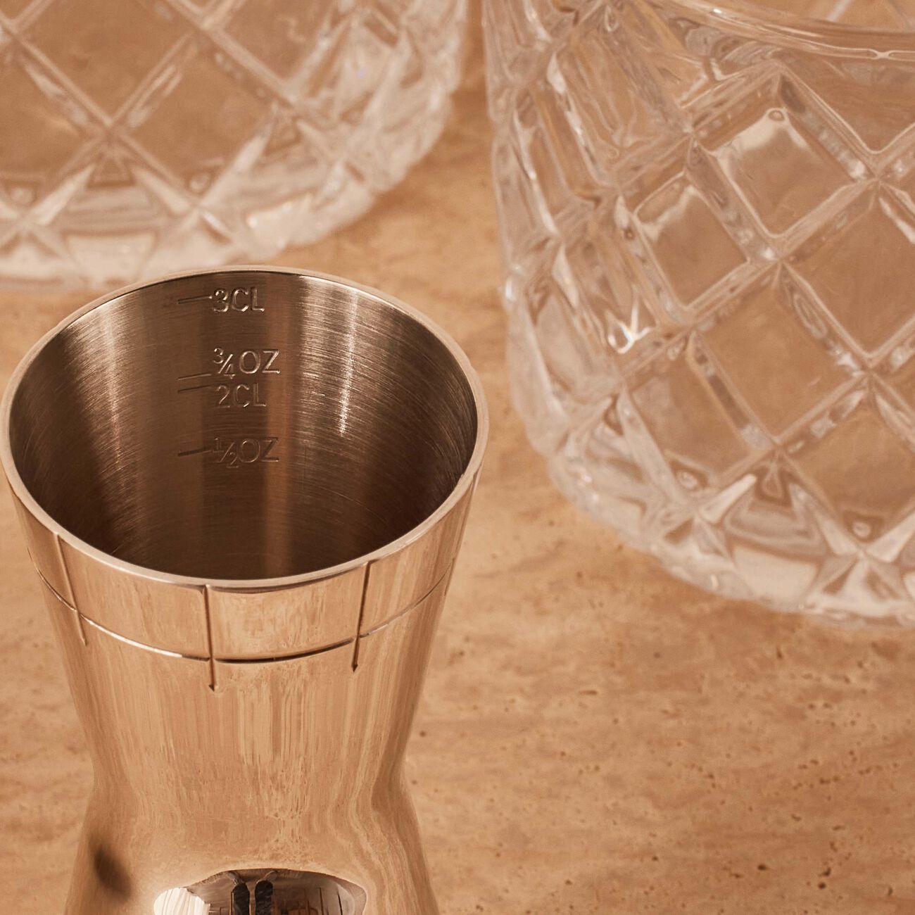 christofle graphik jigger silver