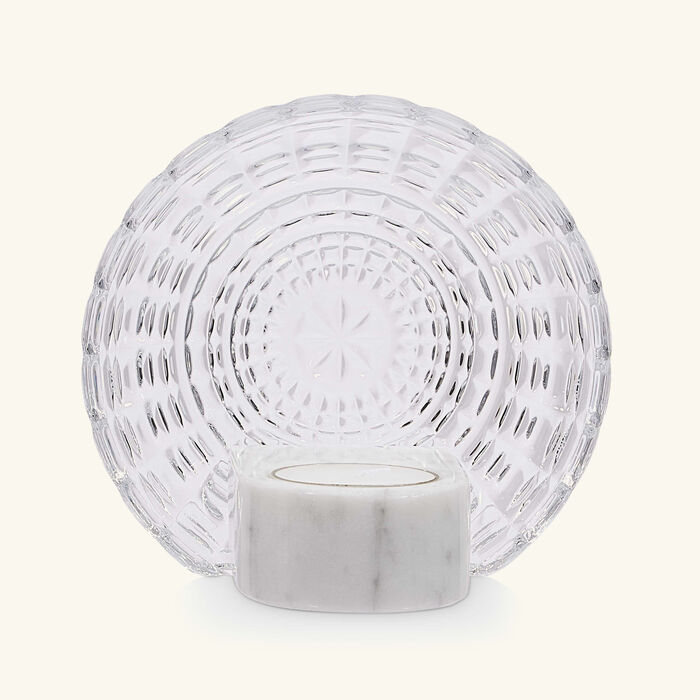 baccarat new antique aura candle holder clear small