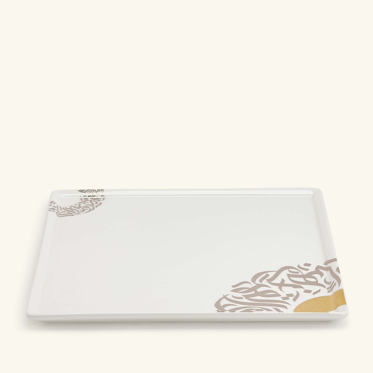 dimlaj qamar servng plate sqaure white 29cm