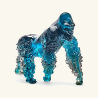daum gorrila sculpture medium blue limited edition