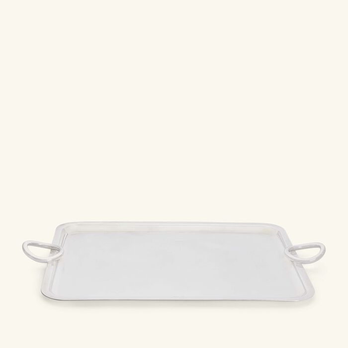christofle vertigo serving tray rectangular extra large silver plated