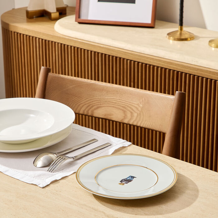 ralph lauren home wilshire tux bear plate set 4