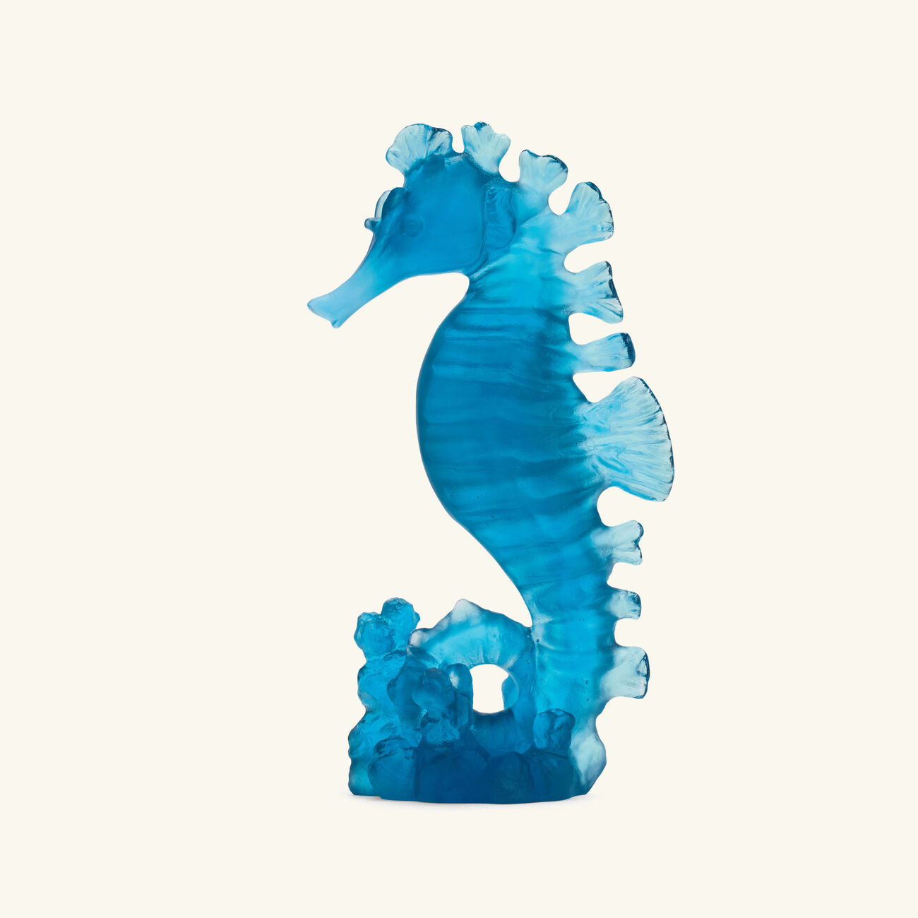 daum maya seahorse figurine mini blue