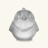 لاليك تمثال بيو على شكل طير برأس مرفوع صغير شفاف