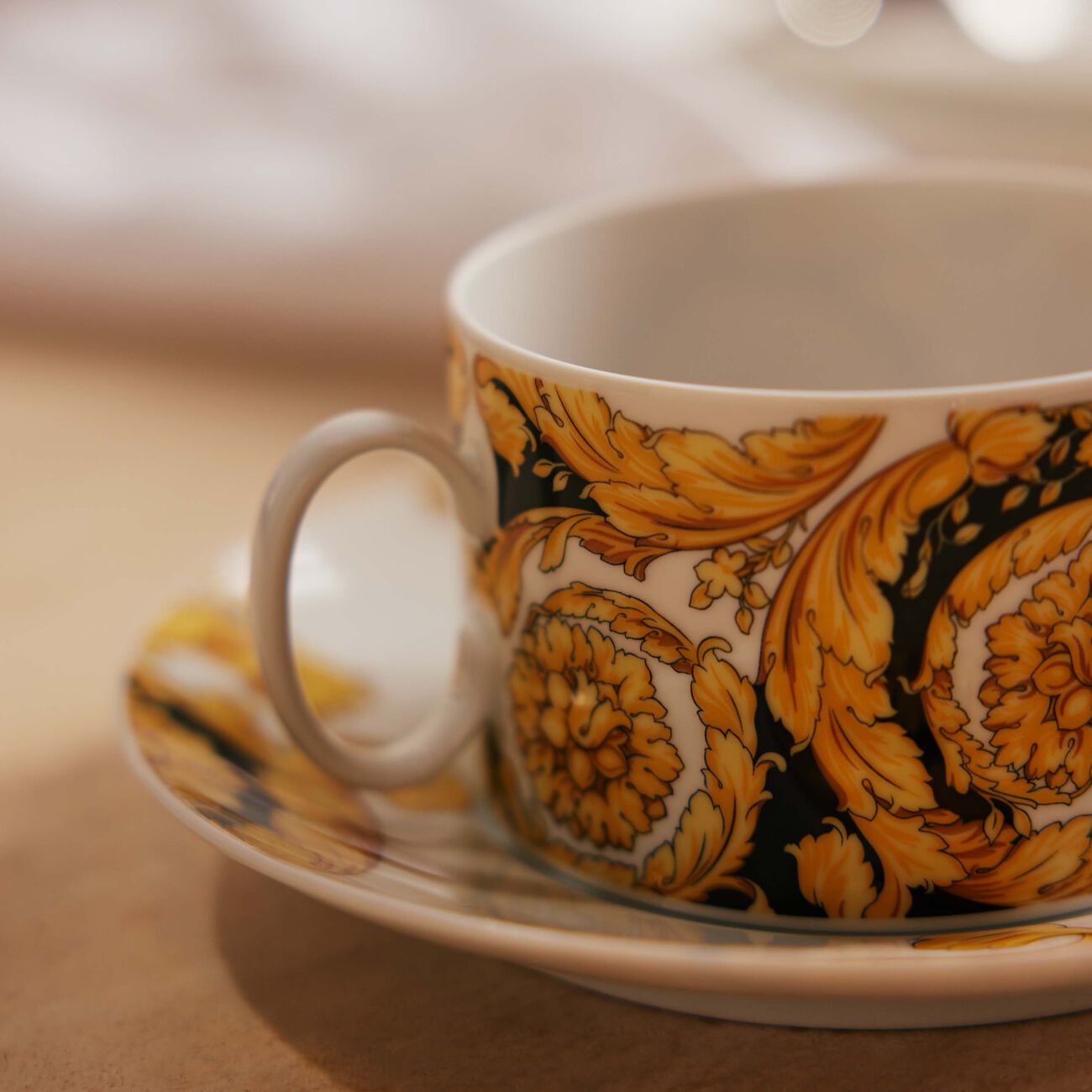 Barocco 92 Tea Cup & Saucer versace barocco 92 tea cup   saucer