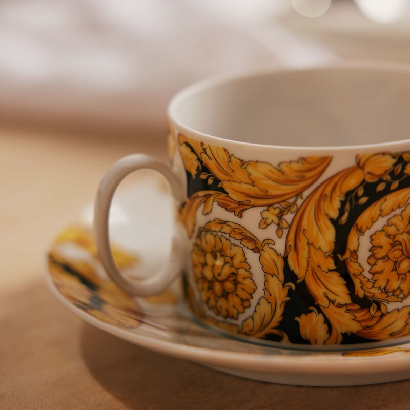 Barocco 92 Tea Cup & Saucer versace barocco 92 tea cup   saucer