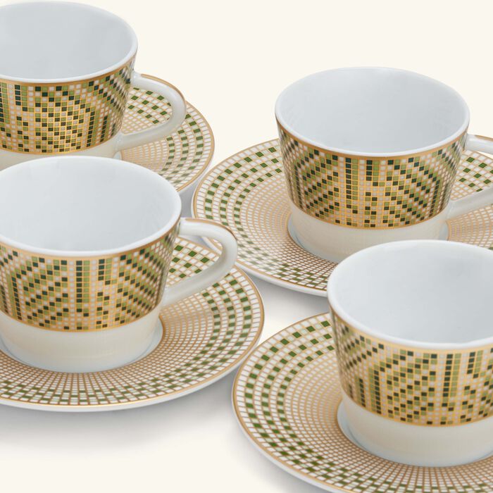 bernardaud augusta espresso cup and saucer set of 4
