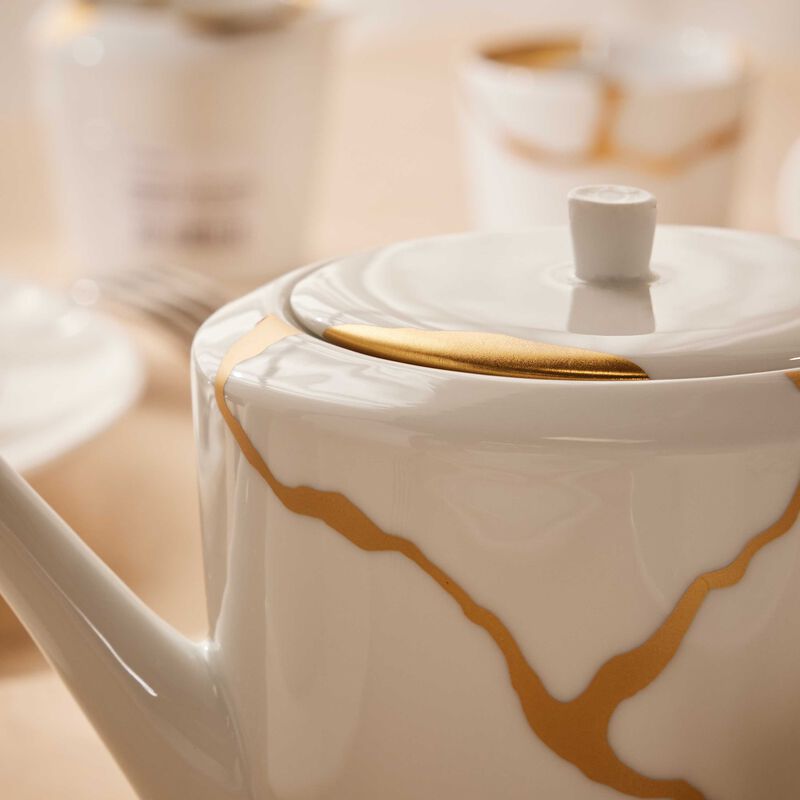 bernardaud kintsugi pot milk pitcher white