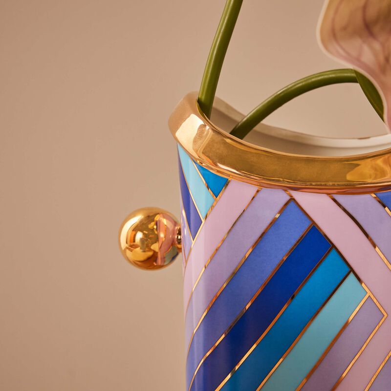 Scala Vase Medium Blue jonathan adler scala vase medium blue