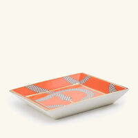 jonathan adler eden trinket tray rectangular small orange set of 4