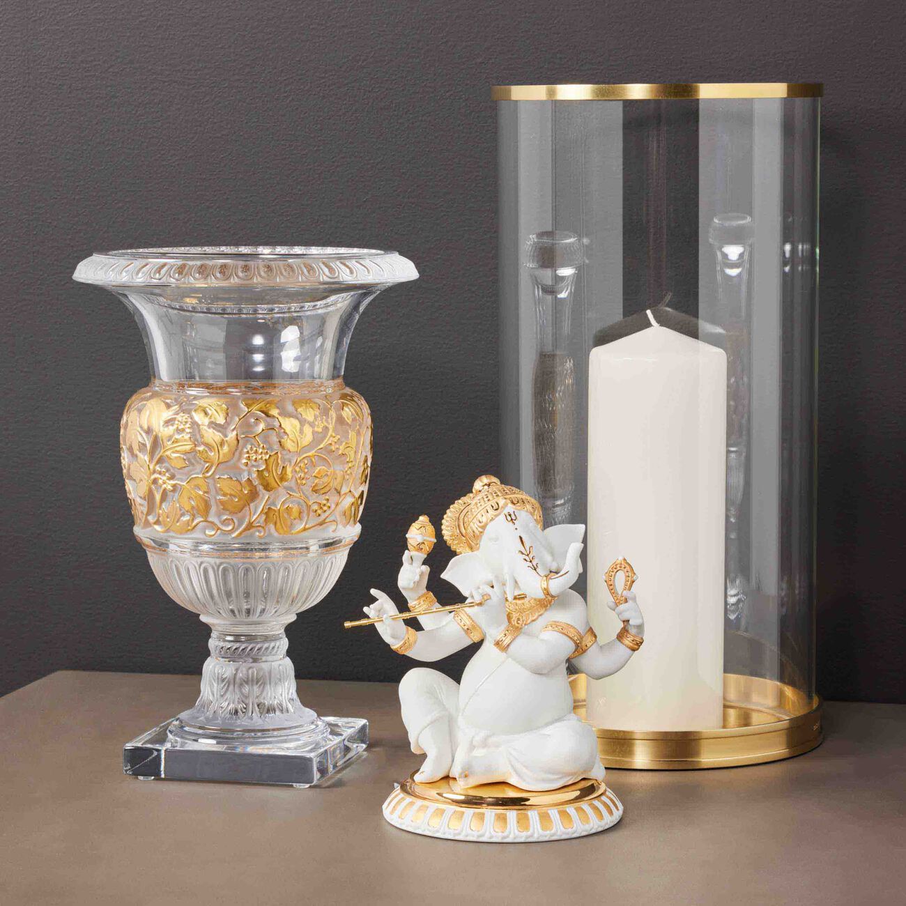 lladro bansuri ganesha sculpture small white