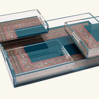 etro cachemire tray rectangular green set of 4