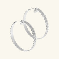 christofle babylone hoop earring sterling silver
