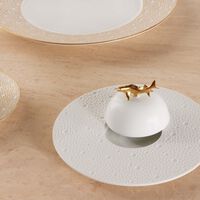 bernardaud ecume serving platter round white 18cm