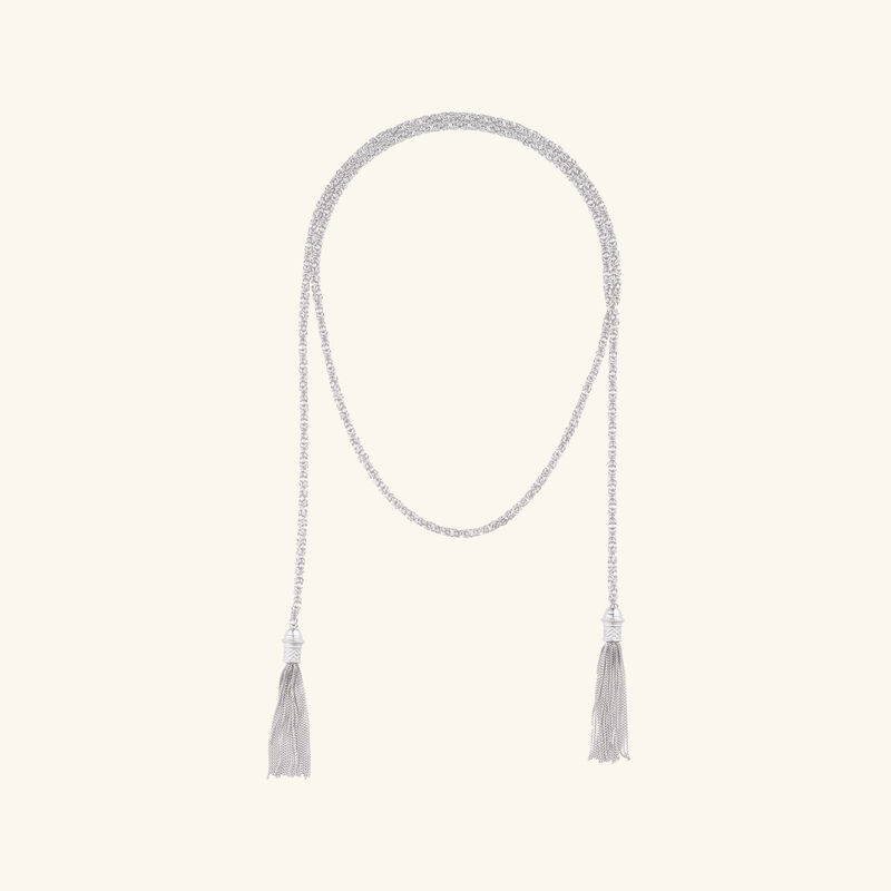 christofle pompon necklace chain sterling silver