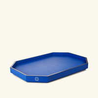 Octogone Tray Medium Blue baccarat octogone tray medium blue
