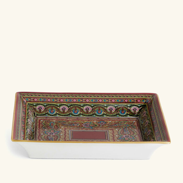 etro cachemire trinket tray rectangular small red