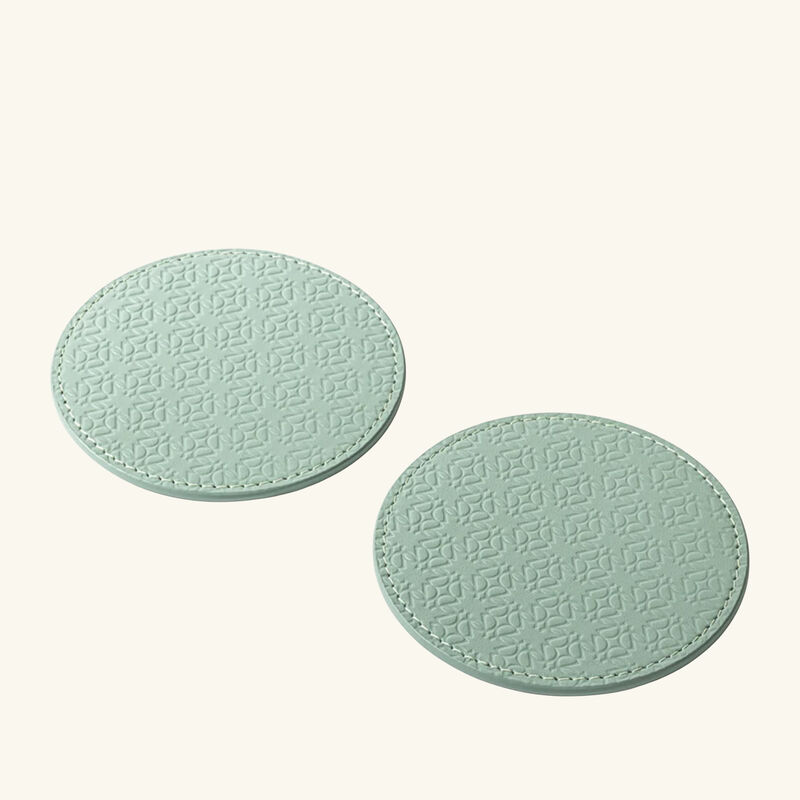 Elie Saab Monogram Coaster Agata Green Set of 2 giobagnara elie saab monogram coaster agata green set of 2