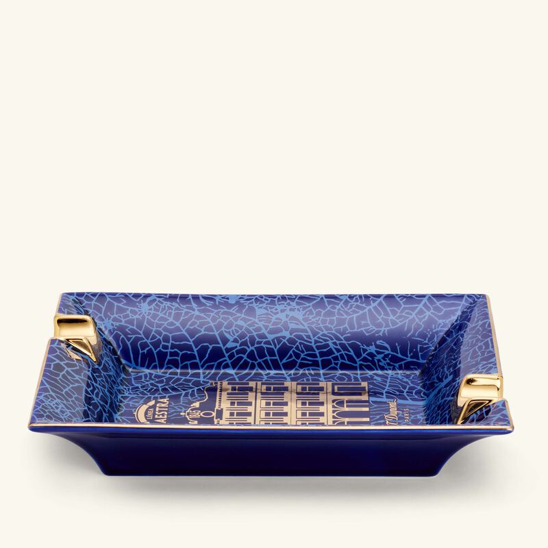 Partagas Linea Maestra Ashtray Rectangular Blue Mini st dupont partagas linea maestra ashtray rectangular blue mini