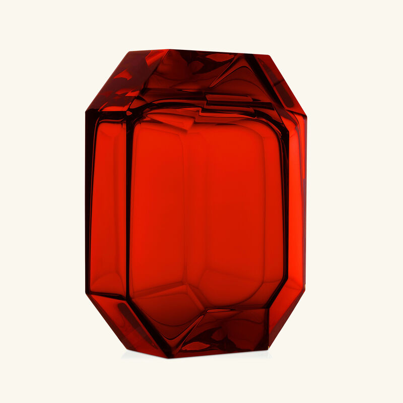 Octogone Vase Small Red baccarat octogone vase small red