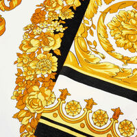 versace crete de fleur beach towel gold