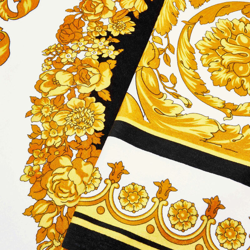Crete De Fleur Beach Towel Gold versace crete de fleur beach towel gold
