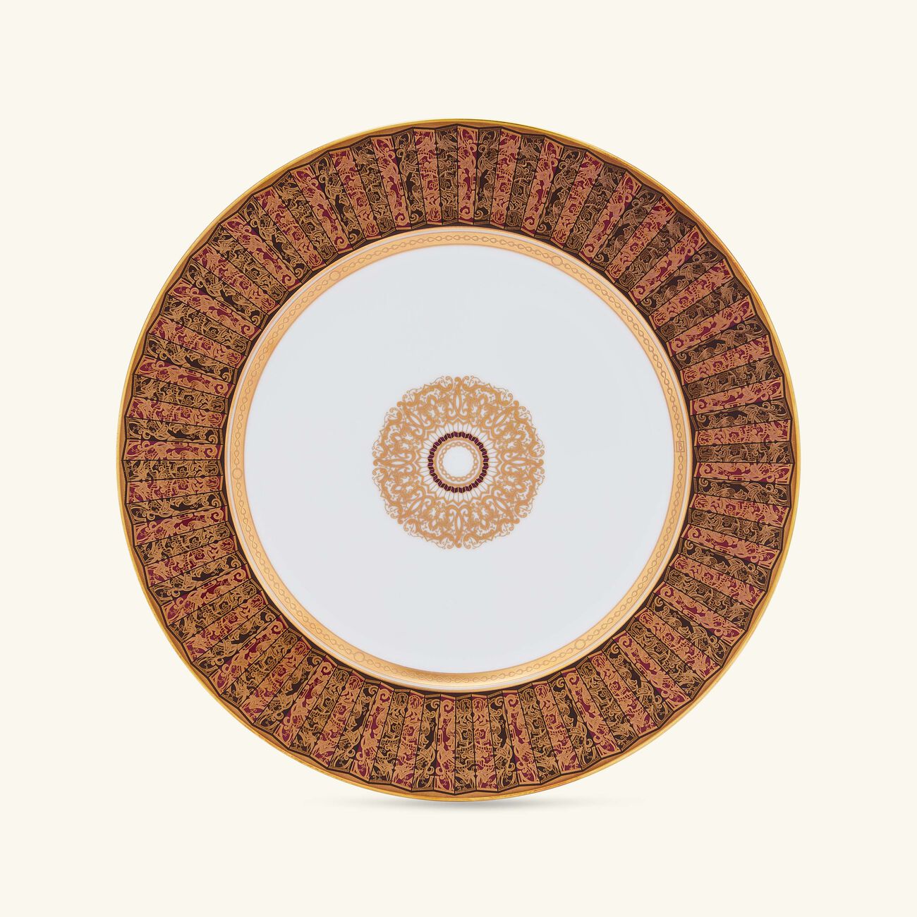 bernardaud eventail dinner plate round gold 26cm