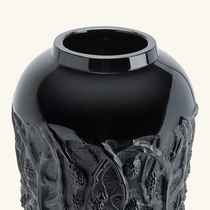 Mures Vase Large Black lalique mures vase large black