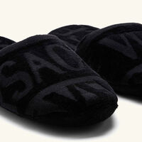 versace allover slippers extra large black