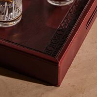 dimlaj shafa serving tray rectangular red 40x27cm