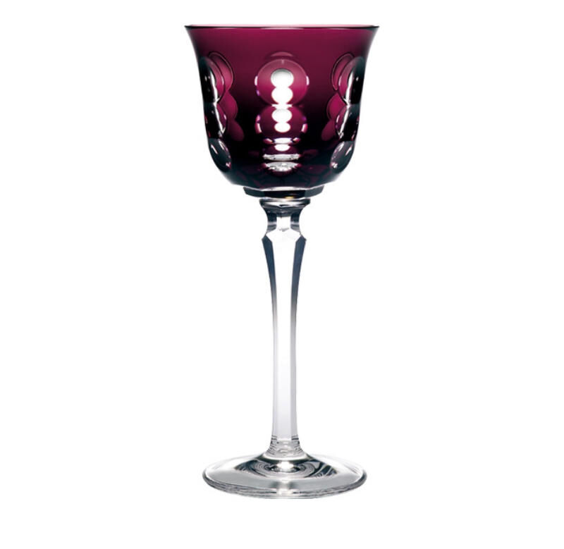 كاوالي كأس النبيذ الزجاجي الأرجواني, large