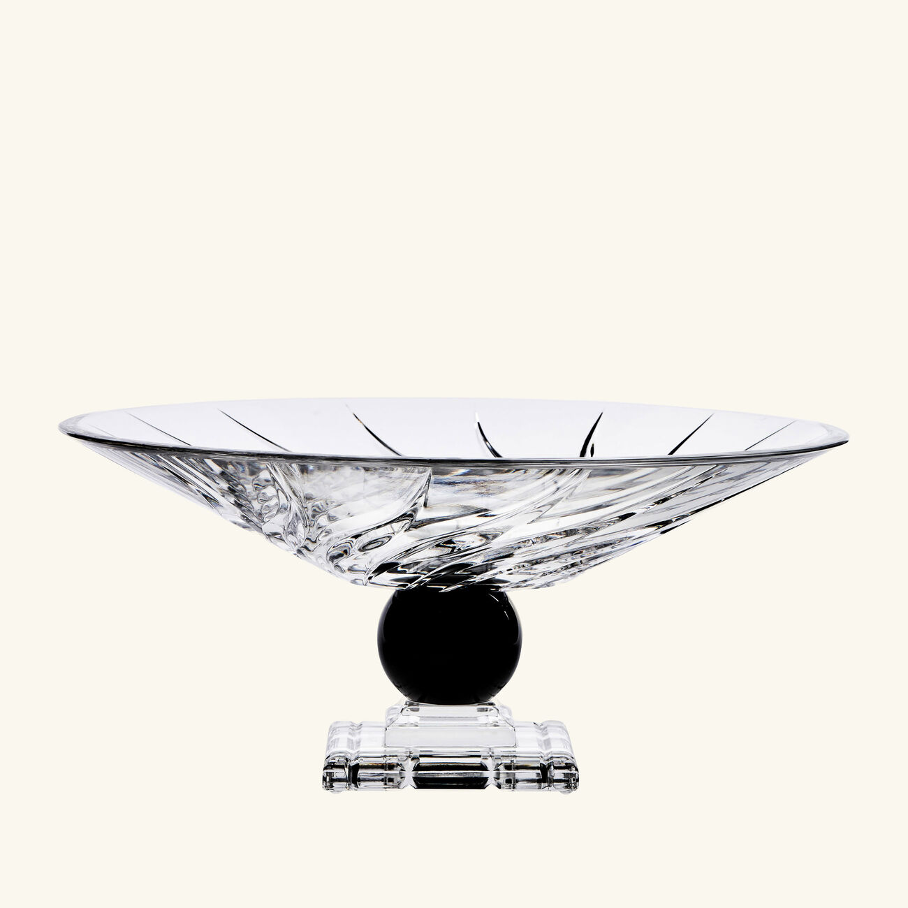 mario cioni c crystal centerpiece with sphere clear