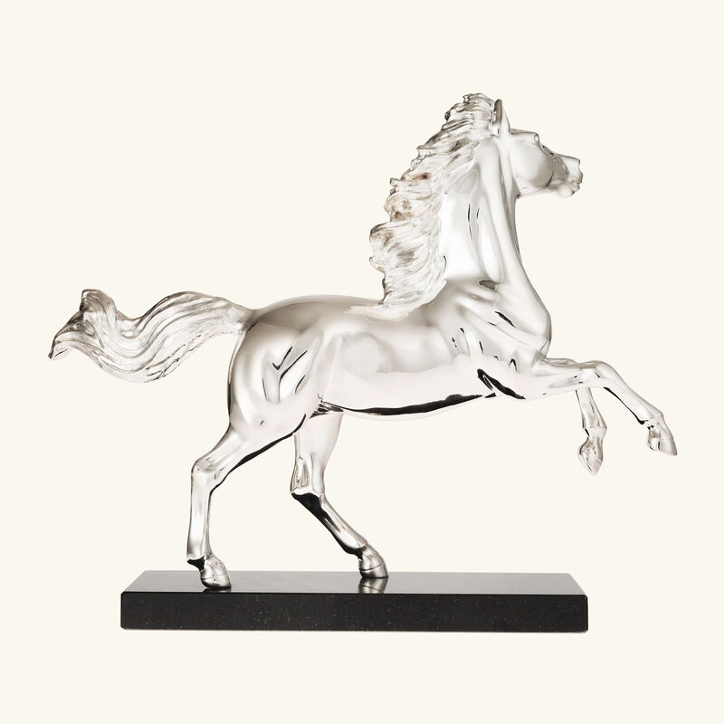 Lunar New Year Horse Sculpture Silver Plated christofle lunar new year horse sculpture silver plated