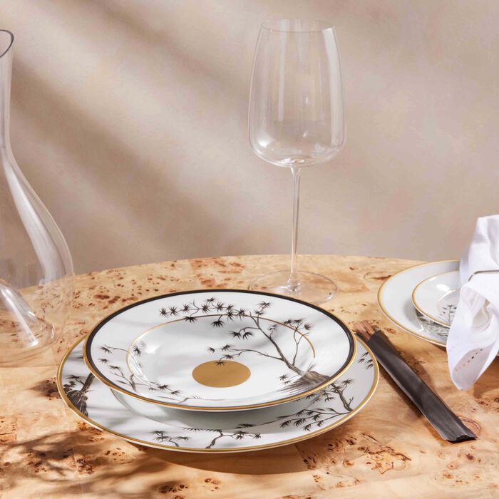 pinto paris vieux kyoto soup plate black 22cm