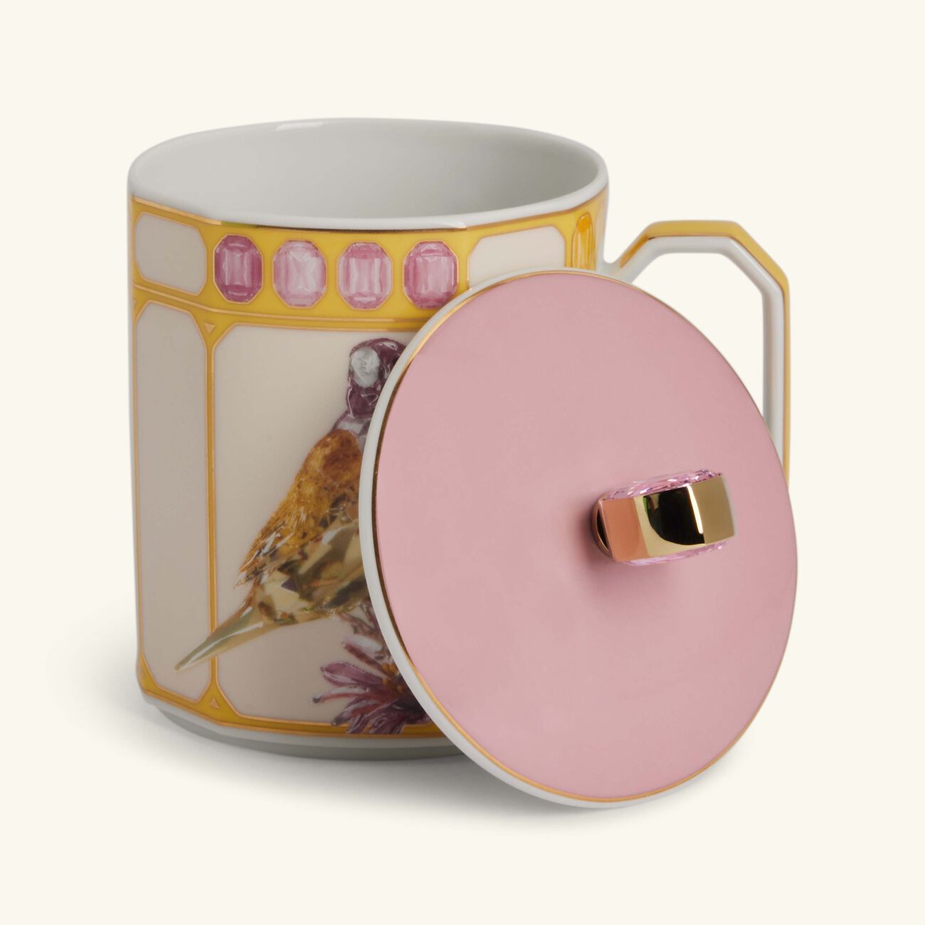 rosenthal idyllia mug with lid finch yellow