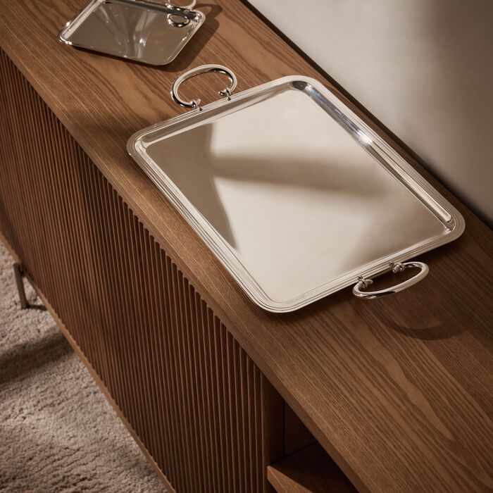 christofle albi serving tray rectangular large silver plated