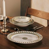 bernardaud constance platter oval green 33cm