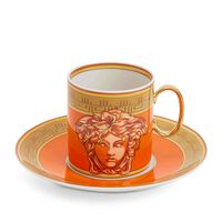 Orange Coin Cup & Saucer, small
