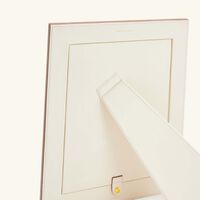 ralph lauren home brennan leather frame white 20x25cm