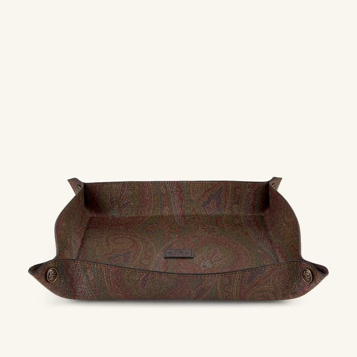 إيترو صينية أرنيكا للديكور مربعة باللون البني 25 سم