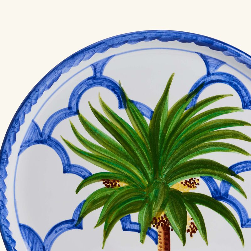 Ottomans Palm Dinner Plate Round Blue 28cm les ottomans ottomans palm dinner plate round blue 28cm