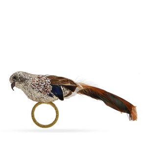 Glam Bird Napkin Ring in Multi, medium