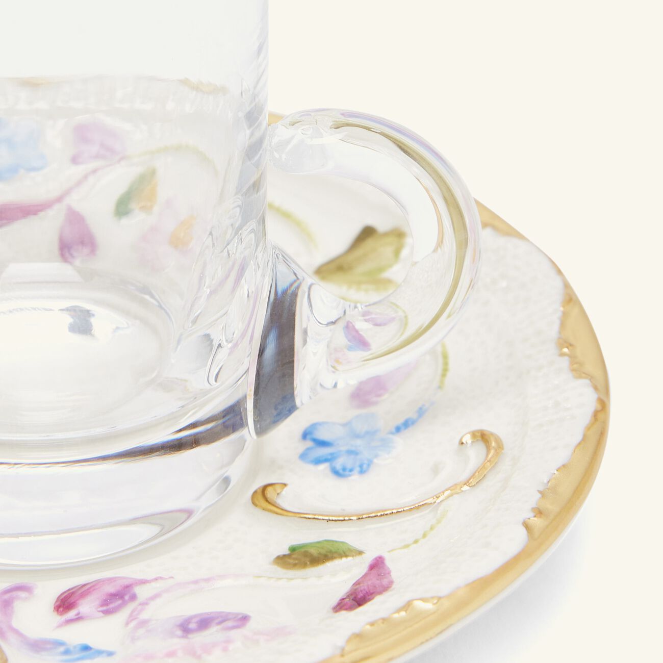 villari taormina arabic tea cup saucer white