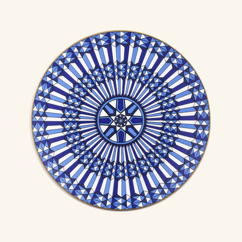 baccarat arcadia bread plate round blue 16cm