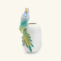 lladro macaw bird vase small white