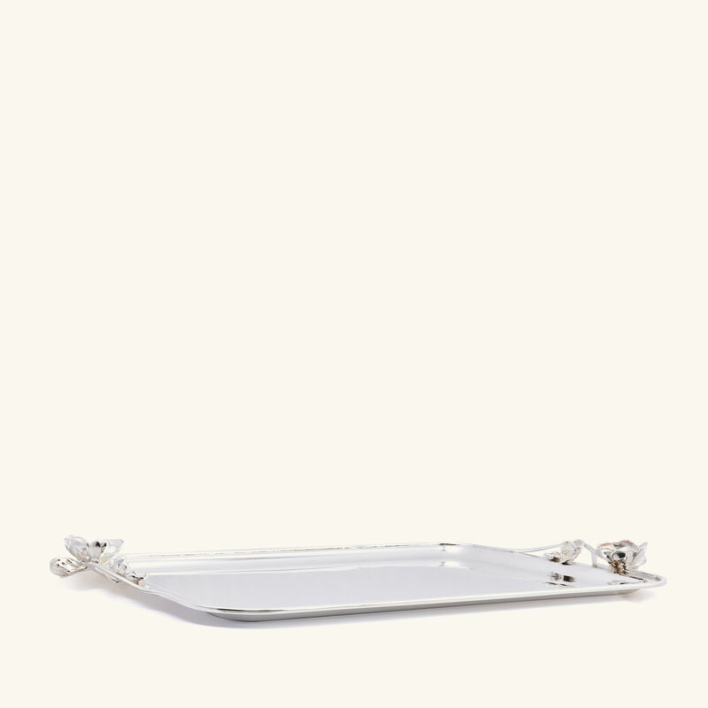 christofle anemone serving tray rectangular large silver plated