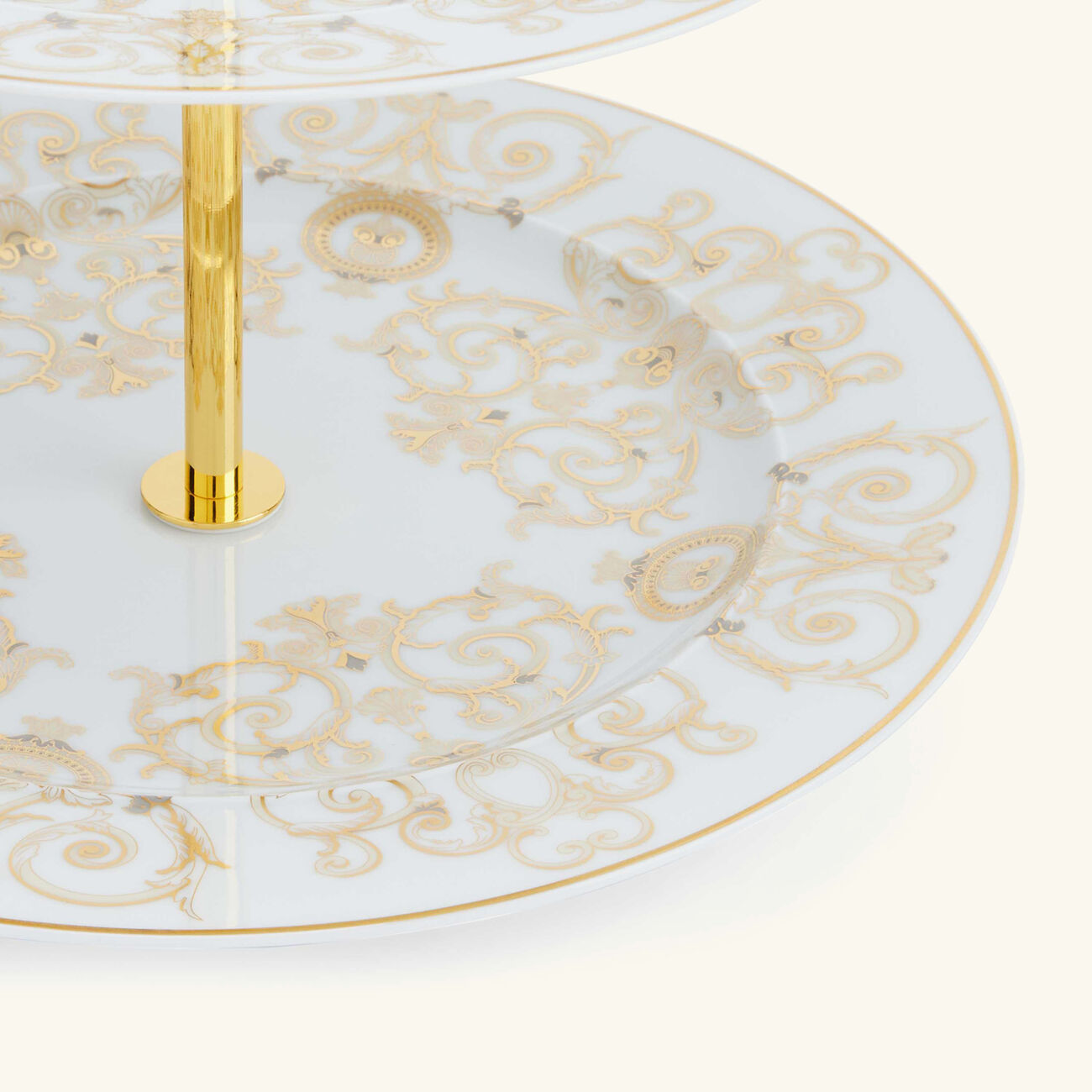 versace medusa gala etagere 2 tier cake stand white